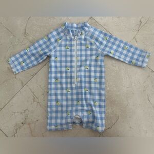 Janie & Jack baby Lemon Rash guard swimsuit